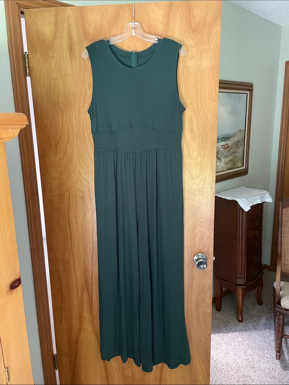 Sleeveless Forest Green jumpsuit